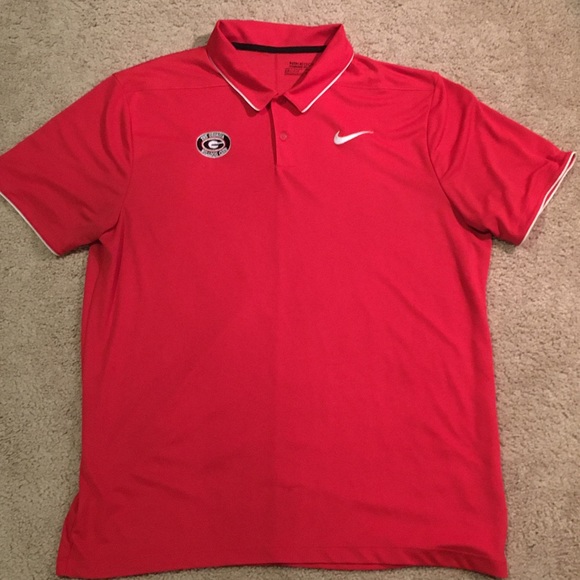 Nike Other - Georgia Bulldogs Bulldog Club Nike Golf Red Polo L